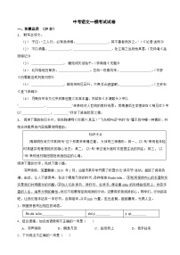 广东省汕尾市2024年中考语文一模考试试卷附答案