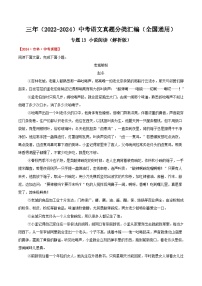 三年（2022-2024）中考语文真题分类汇编（全国通用）专题13  小说阅读（解析版）（全国通用）
