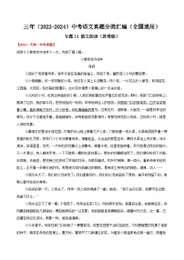 三年（2022-2024）中考语文真题分类汇编（全国通用）专题14  散文阅读（原卷版）（全国通用）