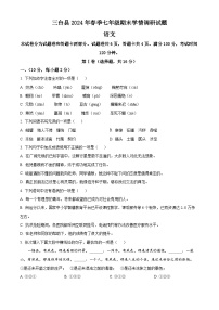 四川省绵阳市三台县2023-2024学年七年级下学期期末语文试题（原卷版+解析版）