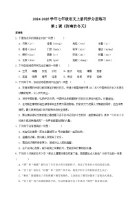 人教部编版（2024）2 济南的冬天/老舍练习题