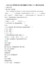 浙江省宁波市慈溪市2023-2024学年八年级上学期期末语文试题（解析版）
