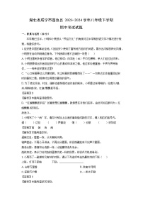 [语文][期中]湖北省咸宁市嘉鱼县2023-2024学年八年级下学期期中考试试题(解析版)