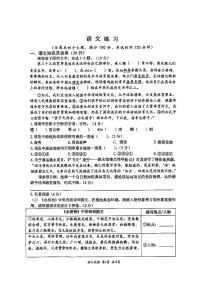 重庆市第八中学校2024-2025学年九年级上学期开学考试语文试题