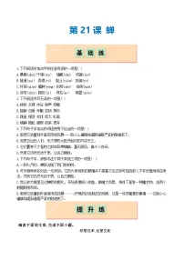 初中语文人教部编版（2024）八年级上册蝉课时练习
