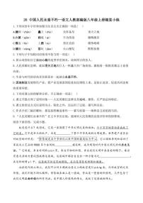 人教部编版（2024）八年级上册人民英雄永垂不朽综合训练题
