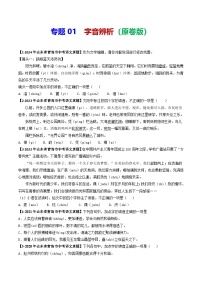 专题01 字音辨析-备战2025年中考语文专项精练（山东青岛专用）