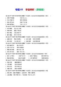 专题01 字音辨析-备战2025年中考语文专项精练（广东广州专用）