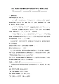 2024年湖北省十堰市实验中学教联体中考一模语文试题