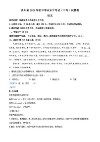 2024年贵州省中考语文真题（解析版）