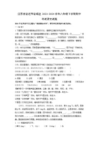 江苏省宿迁市宿城区2023-2024学年八年级下学期期中考试语文试卷（解析版）