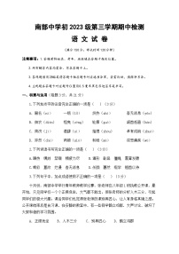 四川省南部中学2024-2025学年八年级上学期11月期中考试语文试题
