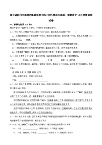 湖北省荆州市洪湖市新堤中学2024-2025学年九年级上学期10月学情监测语文试卷