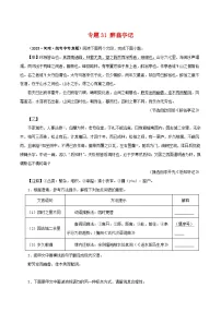 2025年中考语文二轮复习文言文对比阅读专题31 醉翁亭记（2份，原卷版+解析版）