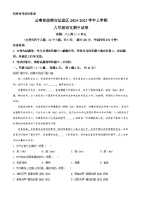 精品解析：云南省曲靖市沾益区2024-2025学年八年级上学期期中语文试题