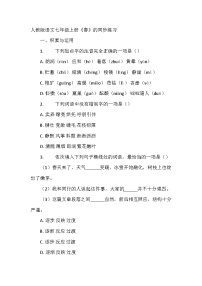 人教部编版（2024）七年级上册春同步练习题