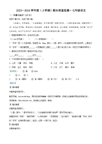 吉林省长春市朝阳区2023-2024学年七年级上学期期末语文试题（解析版）