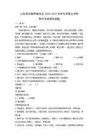 2024-2025学年山东省济南市商河县九年级(上)期中语文试卷(解析版)
