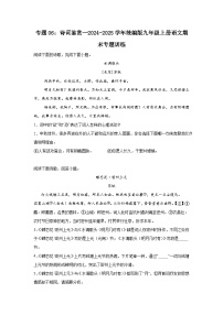 专题06：诗词鉴赏--2024-2025学年统编版九年级上册语文期末专题训练