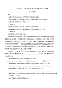 2024年广东省深圳市深中体系联考中考一模语文试题（含答案）