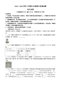 湖北省咸宁市2024-2025学年九年级上学期期中语文试题