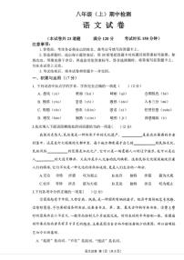 2024～2025学年辽宁省大连市名校联盟八年级(上)期中语文试卷(无答案