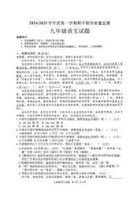 山东省枣庄市市中区2024-2025学年九年级上学期11月期中考试语文试题