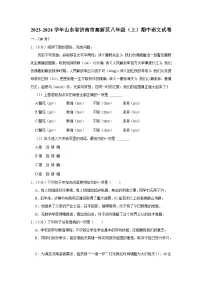 2023-2024学年山东省济南市高新区八年级（上）期中语文试卷