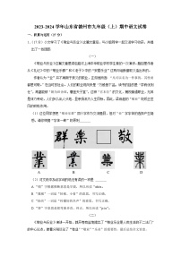 2023-2024学年山东省德州市九年级（上）期中语文试卷