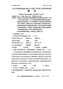 湖南省长沙市周南教育集团2024-2025学年八年级上学期第三次月考语文试卷