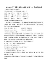 2023-2024学年辽宁省盘锦市大洼区七年级（上）期末语文试卷（含详细答案解析）