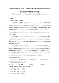 云南省昆明市第二中学、昆明市五华区华山中学2023-2024学年九年级上学期期末语文试题
