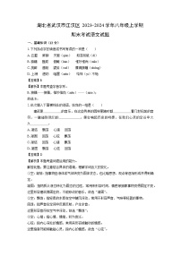 湖北省武汉市江汉区2023-2024学年八年级(上)期末语文试卷（解析版）