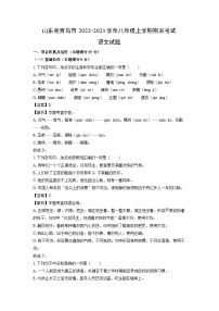 山东省青岛市2022-2023学年八年级（上）期末考试语文试卷（解析版）