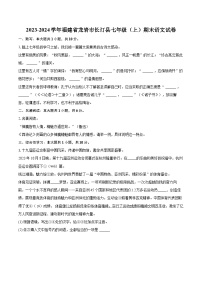 2023-2024学年福建省龙岩市长汀县七年级（上）期末语文试卷（含详细答案解析）