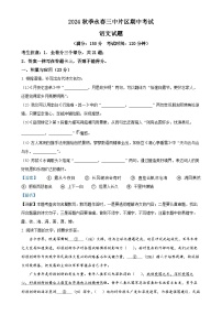 福建省泉州市永春第三中学片区2024-2025学年九年级上学期期中语文试题（解析版）-A4