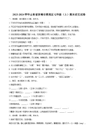 2023-2024学年山东省济南市莱芜区七年级（上）期末语文试卷（含详细答案解析）