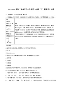 2023-2024学年广东省深圳市龙华区七年级（上）期末语文试卷（含详细答案解析）