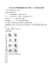 2023-2024学年海南省琼中县七年级（上）期末语文试卷（含详细答案解析）