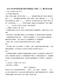 2023-2024学年河北省石家庄市桥西区八年级（上）期末语文试卷（含详细答案解析）