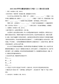 2023-2024学年安徽省芜湖市八年级（上）期末语文试卷(含详细答案解析)