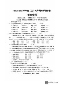 辽宁省沈阳市大东区2024-2025学年七年级上学期期末语文试卷