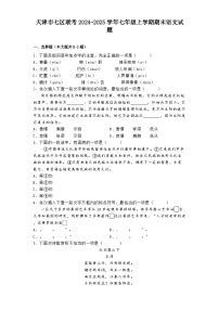 天津市七区联考2024-2025学年七年级上学期期末 语文试题（含解析）