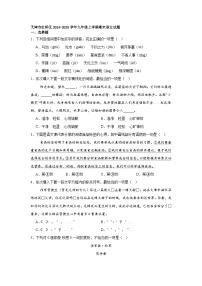 天津市红桥区2024-2025学年九年级上学期期末语文试题