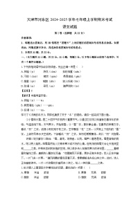 2024-2025学年天津市河东区七年级上学期期末考试语文试卷（解析版）