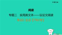 福建省2024中考语文阅读专题二实用类文本__议论文阅读考点2论点课堂讲本课件