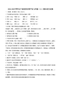 2024-2025学年辽宁省沈阳市和平区七年级（上）期末语文试卷（含详细答案解析）