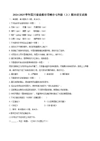 2024-2025学年四川省成都市邛崃市七年级（上）期末语文试卷（含详细答案解析）
