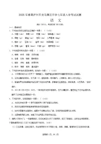 四川省泸州市龙马潭区2024-2025学年七年级下学期开学联考语文试题