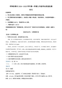 内蒙古呼和浩特市2024-2025学年九年级上学期期末语文试题（解析版）